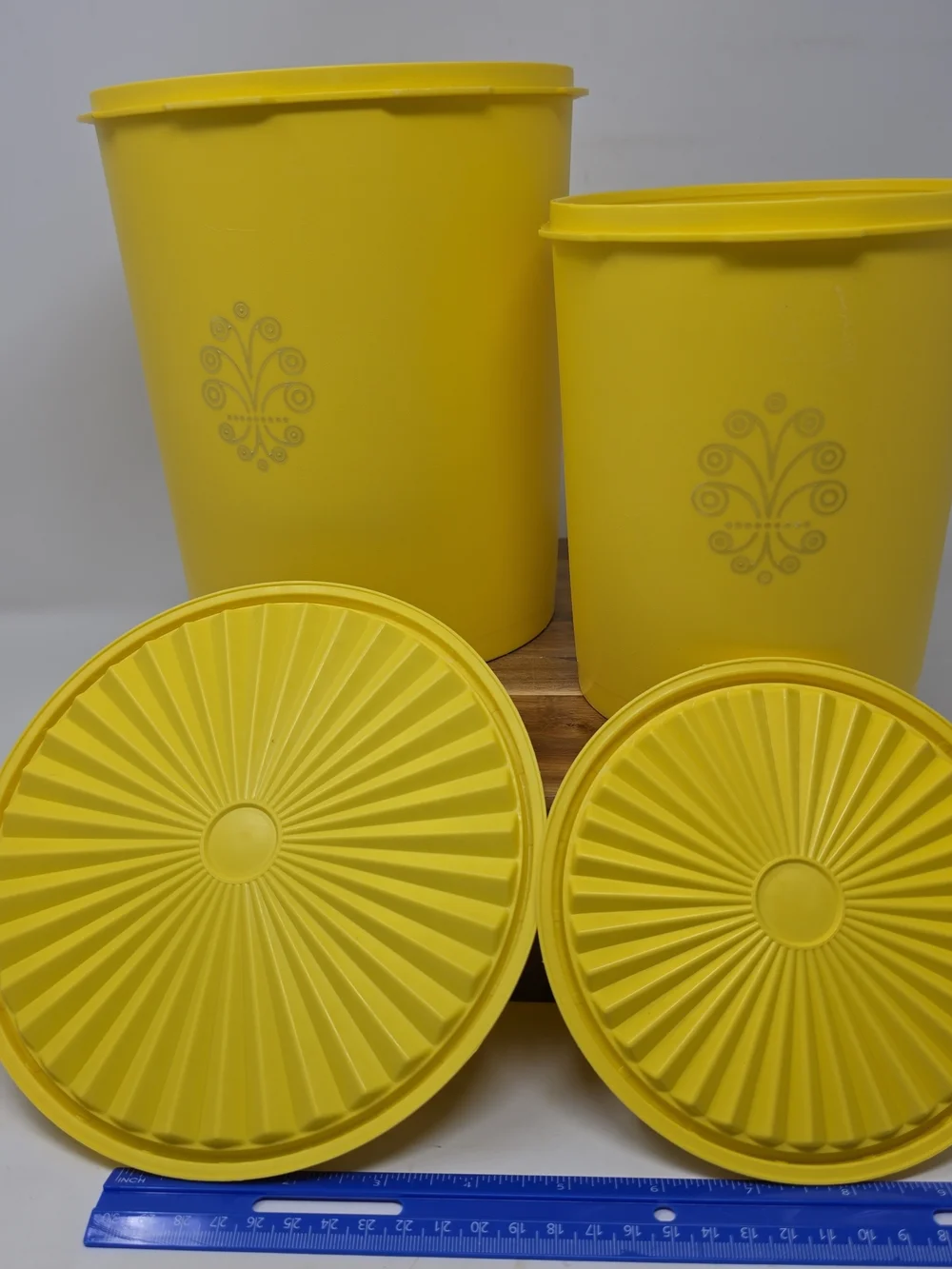 Tupperware Yellow Storage Canisters Set of 2